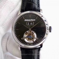 Replik-Uhr Audemars Piguet Jules Audemars Tourbillon Grande Date 26559 Rostfreier Stahl Schwarzes Zifferblatt