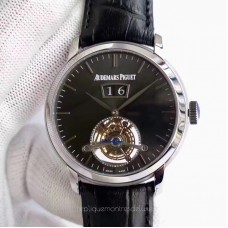 Replik-Uhr Audemars Piguet Jules Audemars Tourbillon Grande Date 26559 Rostfreier Stahl Schwarzes Zifferblatt