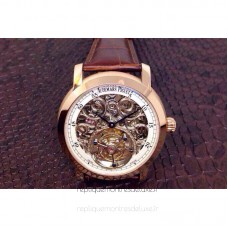 Replika Audemars Piguet Jules Audemars Tourbillon Roségold Skeleton WeiBes Zifferblatt