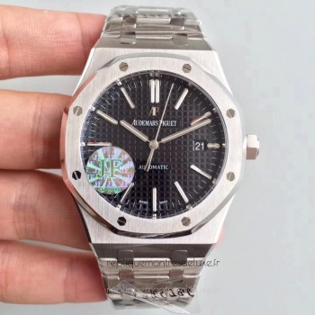 Replik-Uhr Audemars Piguet Royal Oak 15400 Rostfreier Stahl Schwarzes Zifferblatt 