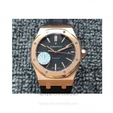 Replik-Uhr Audemars Piguet Royal Oak 15400 Roségold Schwarzes Zifferblatt 