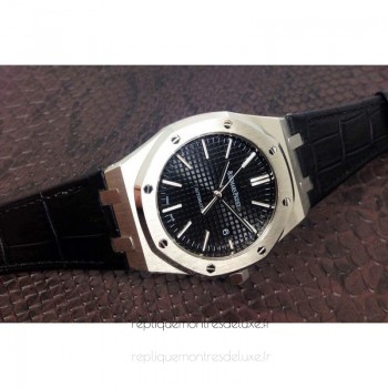 Replika Audemars Piguet Royal Oak 15400 Rostfreier Stahl Schwarzes Zifferblatt