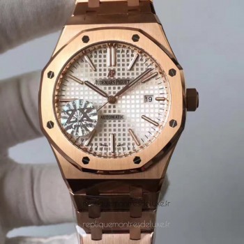 Replika Audemars Piguet Royal Oak 15400 Roségold Silbernes Zifferblatt 