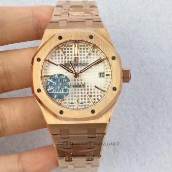 Replika Audemars Piguet Royal Oak 15450 Roségold Silbernes Zifferblatt 