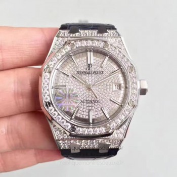 Replika Audemars Piguet Royal Oak 15450 Rostfreier Stahl Diamanten Diamanten Dial 