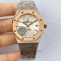 Replika Audemars Piguet Royal Oak 15450 Rostfreier Stahl Roségold Silbernes Zifferblatt 