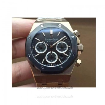 Replika Audemars Piguet Royal Oak 26320 Roségold Schwarzes Zifferblatt