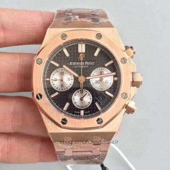 Replika Audemars Piguet Royal Oak Chronograph 26320 Roségold Schwarzes Zifferblatt