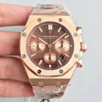 Replika Audemars Piguet Royal Oak Chronograph 26320 Roségold Zifferblatt Schokolade