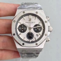 Replika Audemars Piguet Royal Oak Chronograph 26320 Rostfreier Stahl WeiBes Zifferblatt