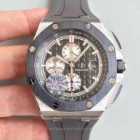 Replika Audemars Piguet Royal Oak Offshore 26400IO.OO.A004CA.01 Rostfreier Stahl Schwarzes Zifferblatt 