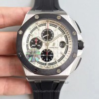 Replik-Uhr Audemars Piguet Royal Oak Offshore 26400SO.OO.A002CA.01 Rostfreier Stahl WeiBes Zifferblatt 