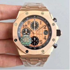 Replik-Uhr Audemars Piguet Royal Oak Offshore 26470OR.OO.1000OR.01 Roségold Goldenes Zifferblatt 