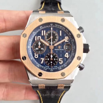 Replik-Uhr Audemars Piguet Royal Oak Offshore 26471SR.OO.D101CR.01 Rostfreier Stahl Blaues Zifferblatt 