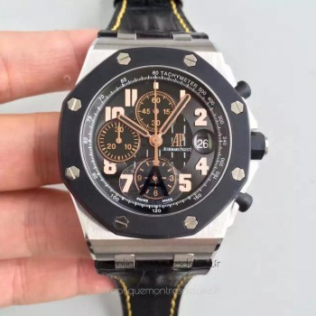 Replika Audemars Piguet Royal Oak Offshore 57Th Street 26298SK.OO.D101CR.01 Rostfreier Stahl Schwarzes Zifferblatt