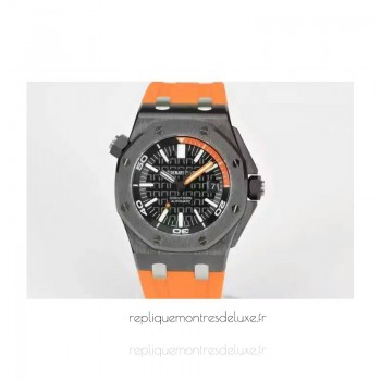 Replika Audemars Piguet Royal Oak Offshore Diver 15707 Ceramic Schwarzes Zifferblatt 