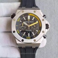 Replik-Uhr Audemars Piguet Royal Oak Offshore Diver Chronograph 26703ST.OO Rostfreier Stahl Schwarzes Zifferblatt 