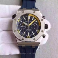 Replika Audemars Piguet Royal Oak Offshore Diver Chronograph 26703ST.OO.A027CA.01 Rostfreier Stahl Blaues Zifferblatt 