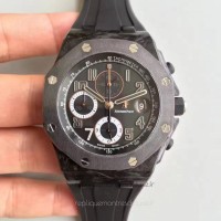 Replika Audemars Piguet Royal Oak Offshore Ginza 7 26205AU.OO.D002CR.01 Forged Carbon Schwarzes Zifferblatt 