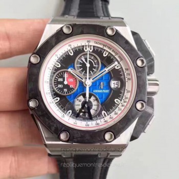 Replika Audemars Piguet Royal Oak Offshore Grand Prix 26290PO.OO.A001VE.01 Rostfreier Stahl Blaues Zifferblatt 