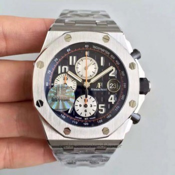 Replika Audemars Piguet Royal Oak Offshore Navy 26470ST.OO.A027CA.01 Rostfreier Stahl Blaues Zifferblatt 