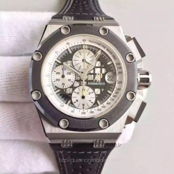 Replik-Uhr Audemars Piguet Royal Oak Offshore Rubens Barrichello II 26078IO.OO.D001VS.01 Titanium Schwarzes Zifferblatt 