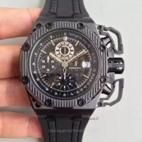 Replik-Uhr Audemars Piguet Royal Oak Offshore Survivor 26165IO.OO.A002CA.01 Titanium Schwarzes Zifferblatt