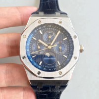 Replik-Uhr Audemars Piguet Royal Oak Perpetual Calendar 41MM 26574ST.OO.1220ST.02 Rostfreier Stahl Blaues Zifferblatt