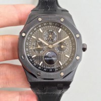 Replika Audemars Piguet Royal Oak Perpetual Calendar 41MM 26579CE.OO.1225CE.01 Ceramic Schwarzes Zifferblatt