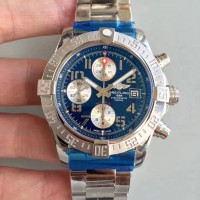 Replika Breitling Avenger II A1338111/C870SS Automatische Stoppuhr Replika in Edelstahl mit blauem Display