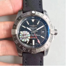 Replika Breitling Avenger II GMT schwarz Display in Edelstahl A3239010/BF04/109W/M20BASA.1