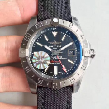 Replika Breitling Avenger II GMT schwarz Display in Edelstahl A3239010/BF04/109W/M20BASA.1