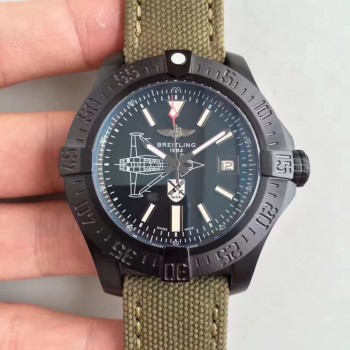 Replika Breitling Avenger II Seawolf Boelcke M17316Y/BE72 PVD black display