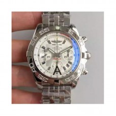 Replika Breitling Chronomat 44 AB011012.124; G684 $124; Weiße Dusche in Edelstahl 375A