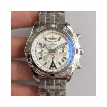 Replika Breitling Chronomat 44 AB011012.124; G684 $124; Weiße Dusche in Edelstahl 375A