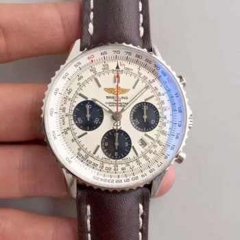 Replika Breitling Navitimer 01 AB012012/BB01/437X/A20BA.1 Weiße Dusche in Edelstahl