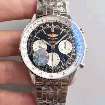 Replika Breitling Navitimer 01 AB012012/BB01/447A schwarz Edelstahl Display