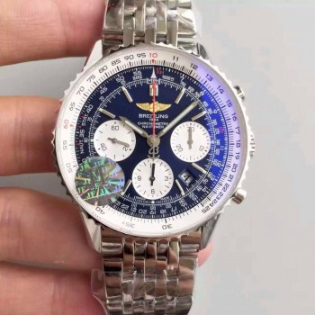 Replika Breitling Navitimer 01 AB012012/BB01/447A blue display in Edelstahl