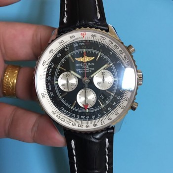 Replika Breitling Navitimer GMT black display in Edelstahl AB044121/BD24/441X/A20BA.1