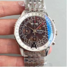 Replika Breitling Navitimer Montbrillant Datora A21330 Schokoladenanzeige in Edelstahl