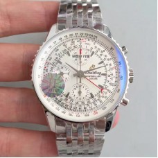 Replika Breitling Navitimer Montbrillant Datora A21330 Weiße Dusche von Edelstahl