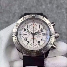 Replika Breitling Super Avenger Limited Edition A13370 in Edelstahl mit weißem Display