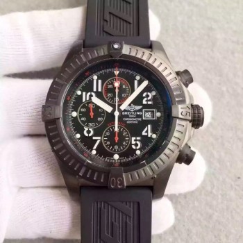 Replika Breitling Super Avenger Limited Edition M1370 PVD Black Dial