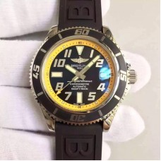 Replika Breitling Superocean 42 A1736402/BA32 gelb Display in Edelstahl