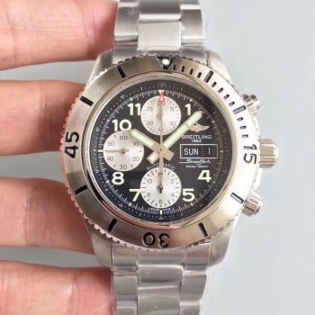 Replika Breitling Superocean Chronograph Steelfish Black Dial Stainless Steel A13341C3/BD19/162A