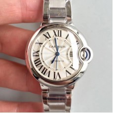 Replik-Uhr Ballon Bleu De Cartier 33MM W6920071 Rostfreier Stahl Silbernes Zifferblatt