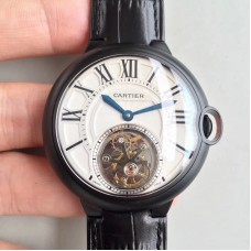 Replik-Uhr Ballon Bleu De Calibre de Cartier Tourbillon 2018 42MM PVD WeiBes Zifferblatt Tourbillon 