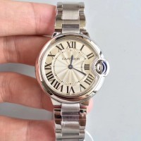 Replik-Uhr Ballon Bleu De Cartier W6920084 33MM Rostfreier Stahl Silbernes Zifferblatt Quarz 