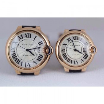 Replik-Uhr Cartier Ballon Bleu 24K Gold Wrapped 36MM 1:1 Roségold