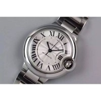 Replik-Uhr Cartier Ballon Bleu 33MM Rostfreier Stahl WeiBes Zifferblatt